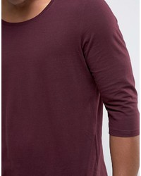 dunkelrotes T-shirt von Asos