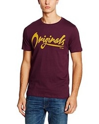 dunkelrotes T-shirt von Jack & Jones