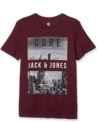 dunkelrotes T-shirt von Jack & Jones