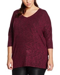 dunkelrotes T-shirt von New Look Curves