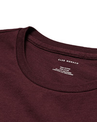 dunkelrotes T-shirt von Club Monaco