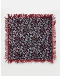 dunkelrotes Wolleinstecktuch mit Paisley-Muster von Asos