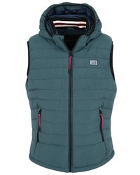 dunkeltürkise ärmellose Jacke von Funky Buddha