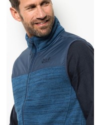 dunkeltürkise ärmellose Jacke von Jack Wolfskin