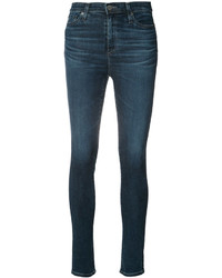 dunkeltürkise enge Jeans aus Baumwolle von AG Jeans