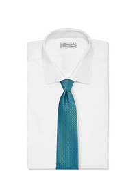 dunkeltürkise bedruckte Krawatte von Charvet
