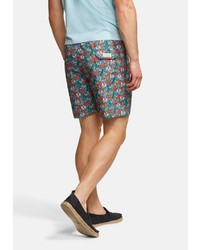 dunkeltürkise bedruckte Shorts von colours & sons