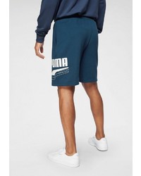 dunkeltürkise bedruckte Sportshorts von Puma