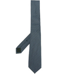 dunkeltürkise bestickte Krawatte von Gucci