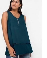 dunkeltürkise Bluse von bonprix