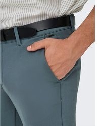 dunkeltürkise Chinohose von ONLY & SONS