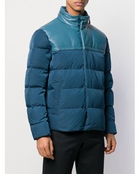 dunkeltürkise Daunenjacke von Bottega Veneta