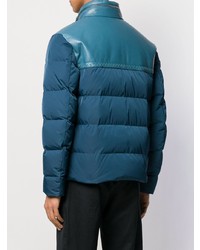 dunkeltürkise Daunenjacke von Bottega Veneta