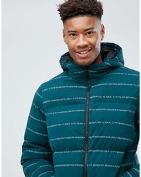 dunkeltürkise Daunenjacke von Asos