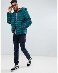 dunkeltürkise Daunenjacke von Asos