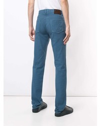 dunkeltürkise enge Jeans von Brioni