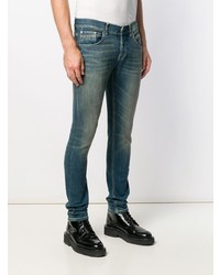 dunkeltürkise enge Jeans von Dondup