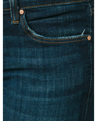 dunkeltürkise Jeans mit Destroyed-Effekten von J Brand