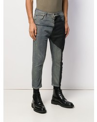 dunkeltürkise Jeans mit Flicken von Rick Owens DRKSHDW