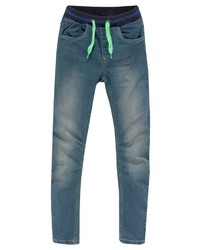 dunkeltürkise Jeans mit Schottenmuster von Bench