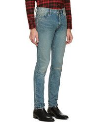 dunkeltürkise Jeans von Saint Laurent