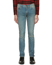 dunkeltürkise Jeans von Saint Laurent