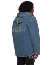 dunkeltürkise Jeansjacke von Amiri