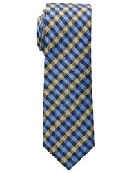 dunkeltürkise Krawatte mit Schottenmuster von Eterna