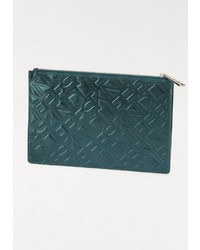 dunkeltürkise Leder Clutch von Liebeskind Berlin