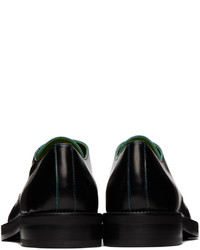 dunkeltürkise Leder Derby Schuhe von Acne Studios