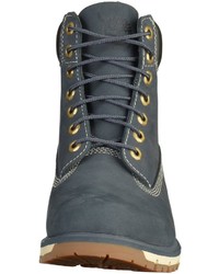 dunkeltürkise Lederfreizeitstiefel von Timberland