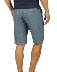 dunkeltürkise Leinen Shorts von BLEND