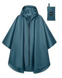 dunkeltürkise Regenjacke