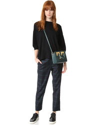 dunkeltürkise Shopper Tasche aus Leder von Sophie Hulme