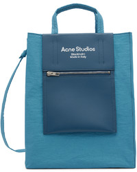 dunkeltürkise Shopper Tasche aus Segeltuch von Acne Studios