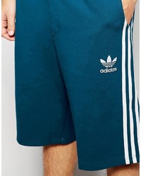 dunkeltürkise Shorts von adidas
