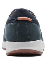 dunkeltürkise Slip-On Sneakers von Clarks