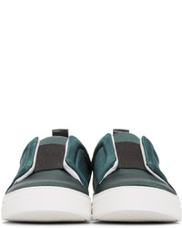 dunkeltürkise Slip-On Sneakers von Pierre Hardy