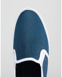 dunkeltürkise Slip-On Sneakers von Rock & Religion