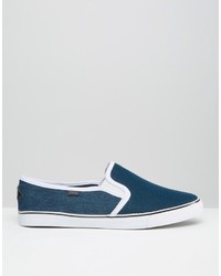 dunkeltürkise Slip-On Sneakers von Rock & Religion