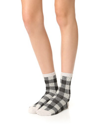 dunkeltürkise Socken mit Schottenmuster von Madewell