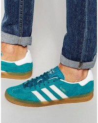 dunkeltürkise Turnschuhe von adidas