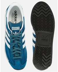 dunkeltürkise Turnschuhe von adidas