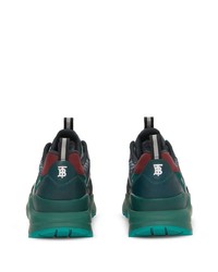 dunkeltürkise Wildleder niedrige Sneakers von Burberry