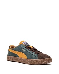 dunkeltürkise Wildleder niedrige Sneakers von Puma