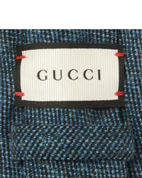dunkeltürkise Wollkrawatte von Gucci