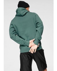 dunkeltürkiser bedruckter Pullover mit einem Kapuze von Nike SB