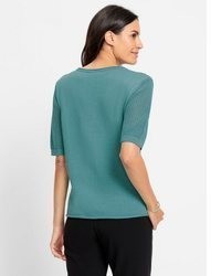 dunkeltürkiser Kurzarmpullover von Witt