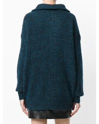 dunkeltürkiser Oversize Pullover von Etoile Isabel Marant