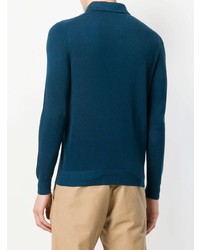 dunkeltürkiser Polo Pullover von Loro Piana